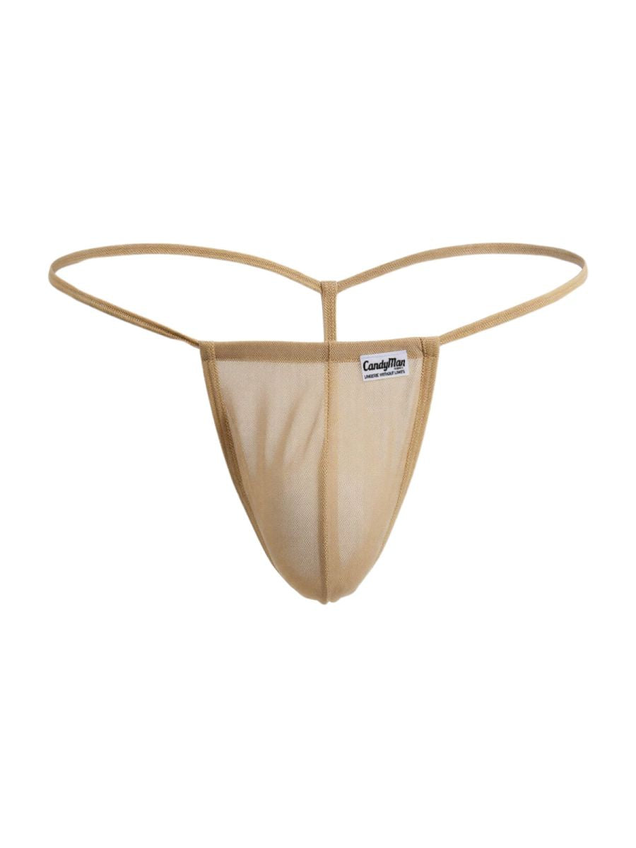 CandyMan Mini G-String - Mocca Mesh