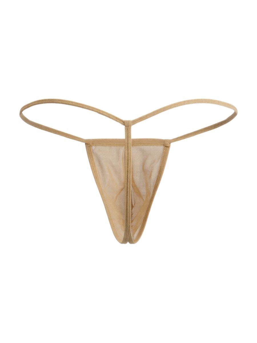CandyMan Mini G-String - Mocca Mesh