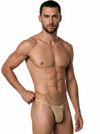 CandyMan Mini G-String - Mocca Mesh