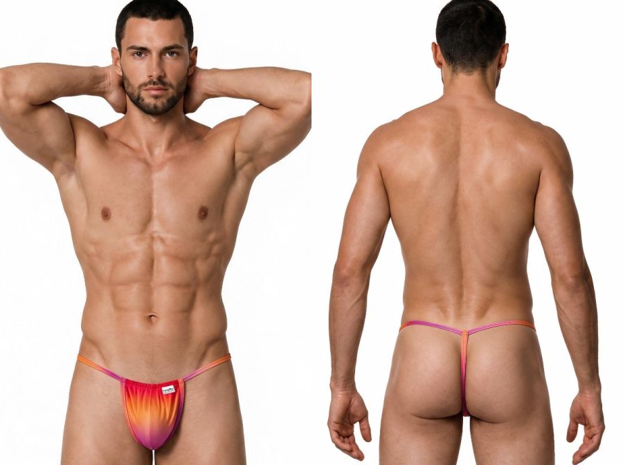 CandyMan Mini G-String - Orange Print