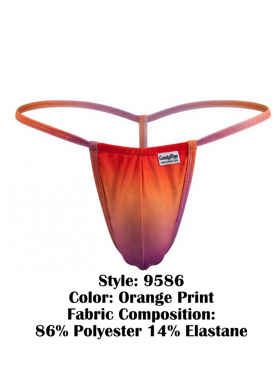 CandyMan Mini G-String - Orange Print