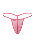 CandyMan Mini G-String - Pink Mesh
