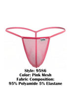 CandyMan Mini G-String - Pink Mesh