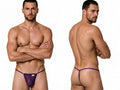 CandyMan Mini G-String - Purple Mesh