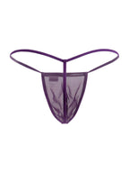 CandyMan Mini G-String - Purple Mesh