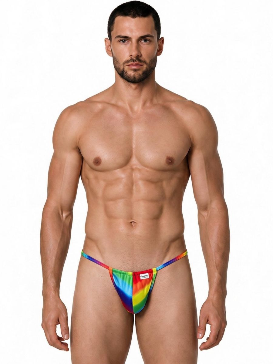 CandyMan Mini G-String - Rainbow Print