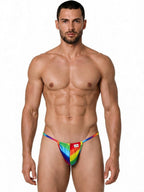 CandyMan Mini G-String - Rainbow Print