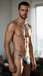CandyMan Mini G-String - Rainbow Print