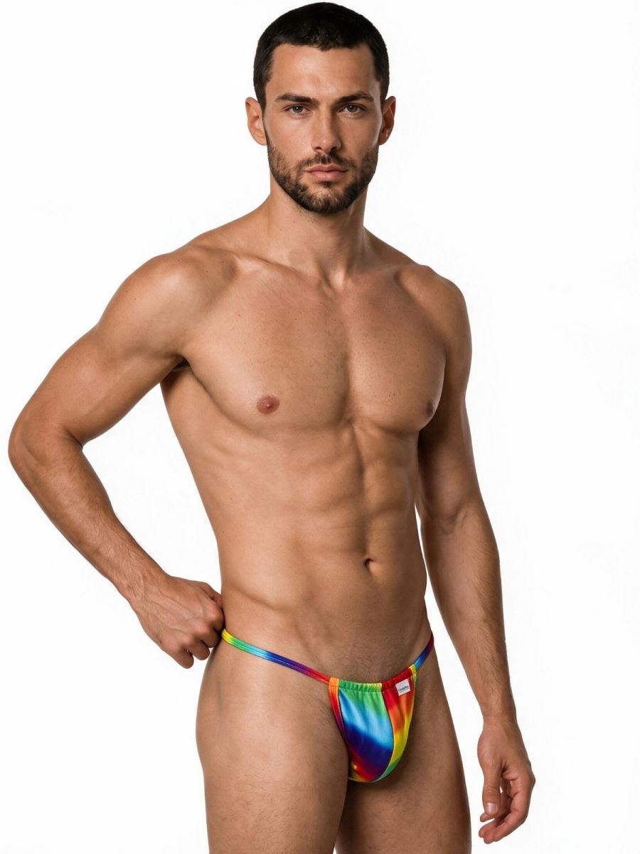 CandyMan Mini G-String - Rainbow Print