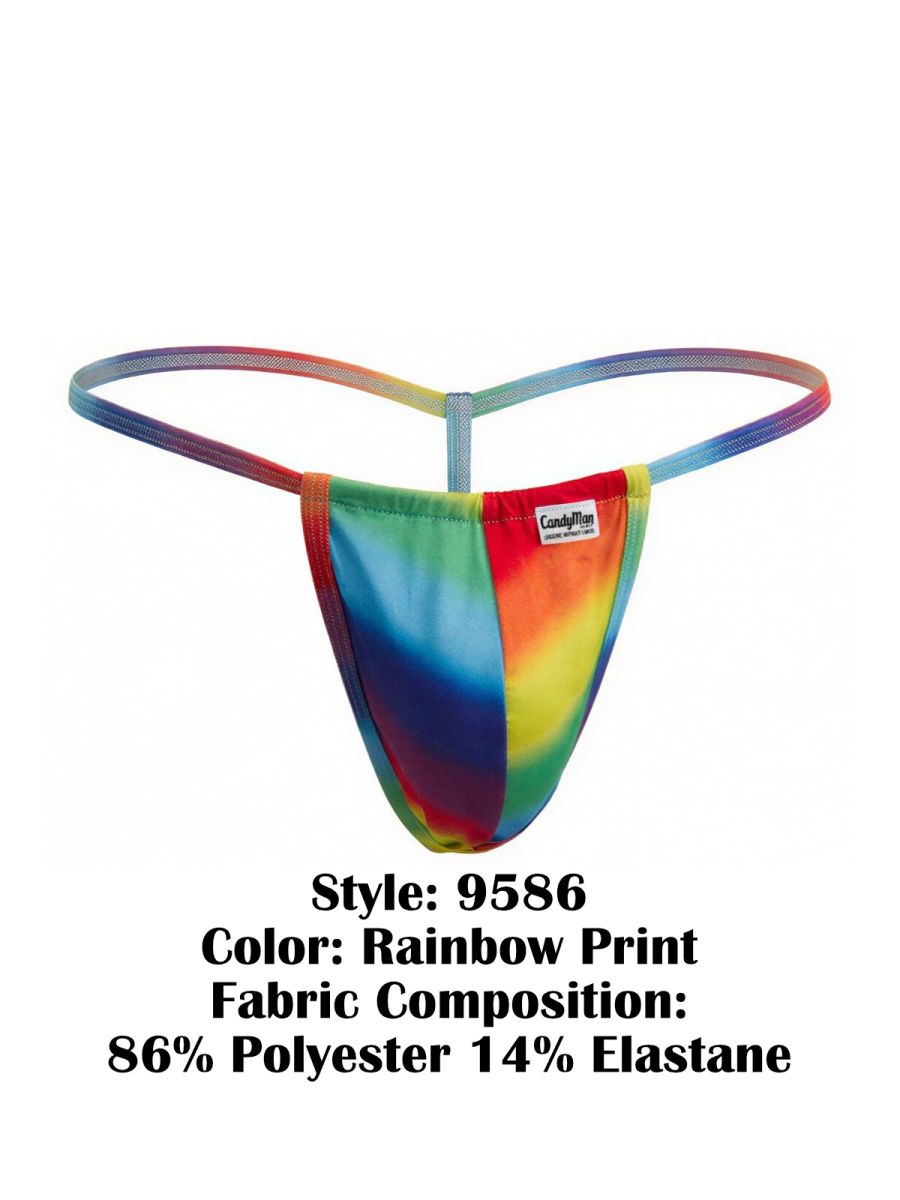 CandyMan Mini G-String - Rainbow Print