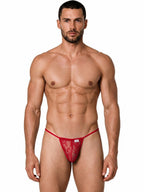 CandyMan Mini G-String - Red Lace