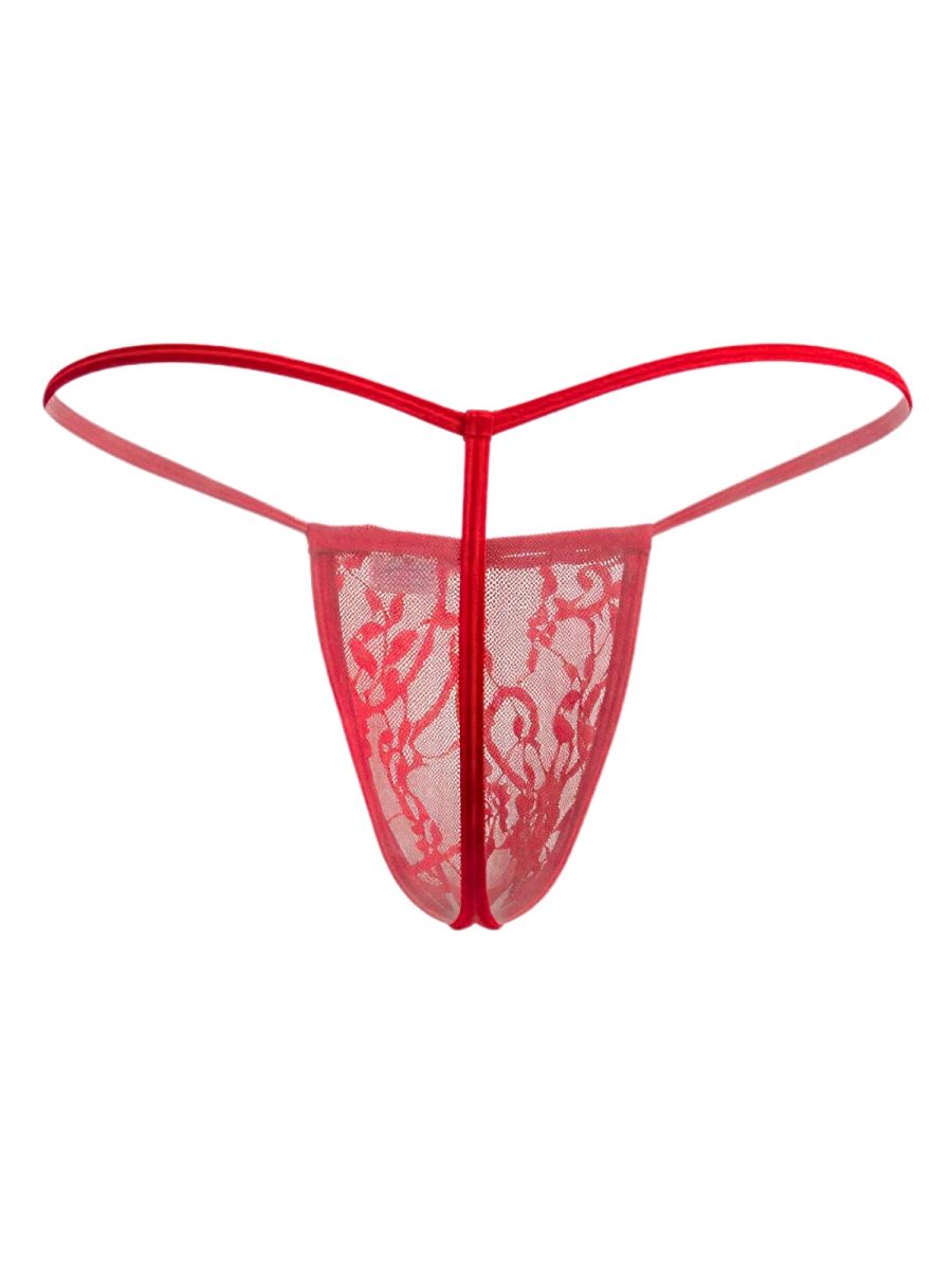 CandyMan Mini G-String - Red Lace