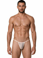 CandyMan Mini G-String - Tangerine Mesh