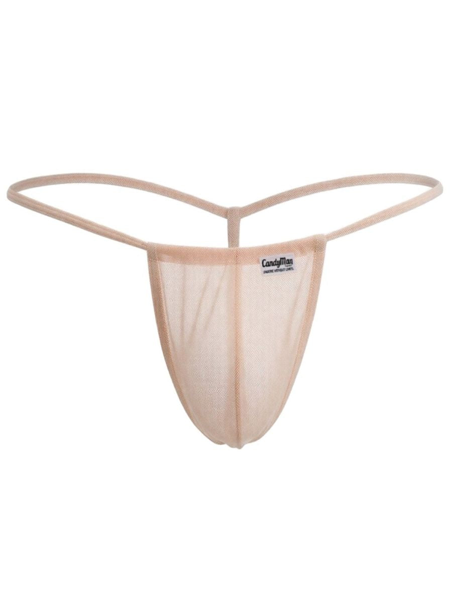 CandyMan Mini G-String - Tangerine Mesh