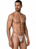 CandyMan Mini G-String - Tangerine Mesh