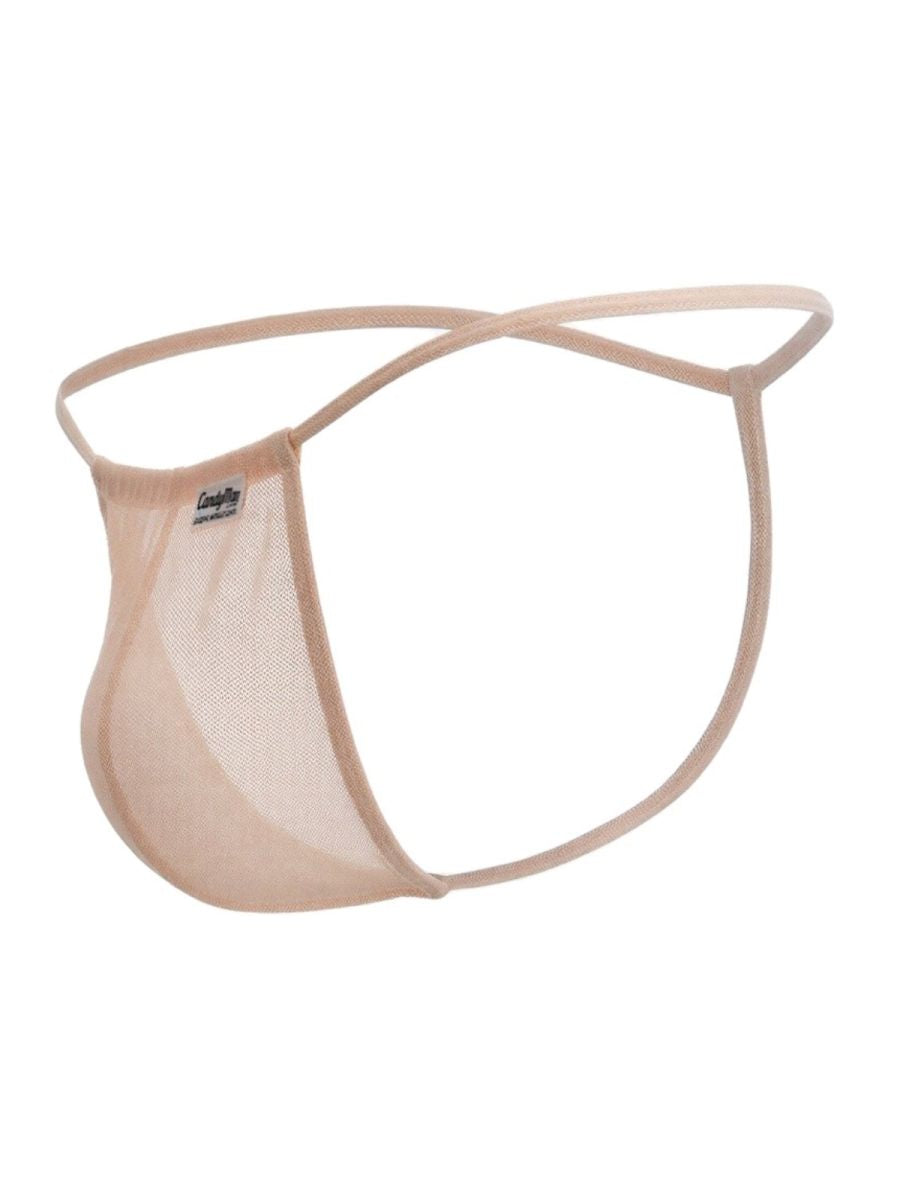 CandyMan Mini G-String - Tangerine Mesh