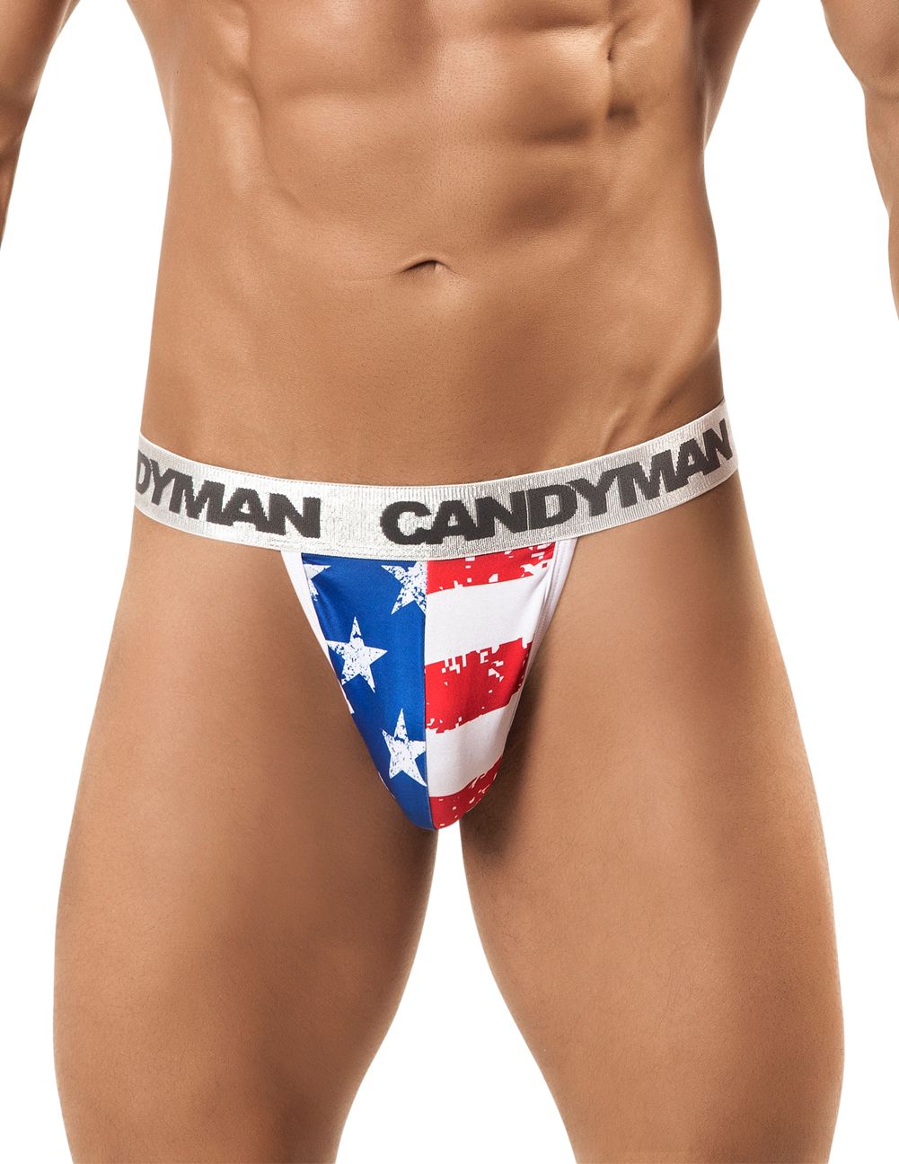 CandyMan Patriotic Thong - Multi-colored