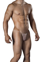 CandyMan G-String Mesh Thongs - Beige