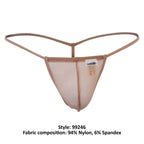 CandyMan G-String Mesh Thongs - Beige