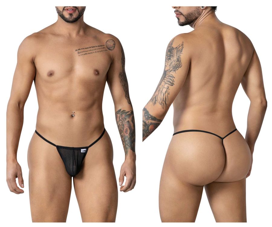 CandyMan G-String Mesh Thongs - Black