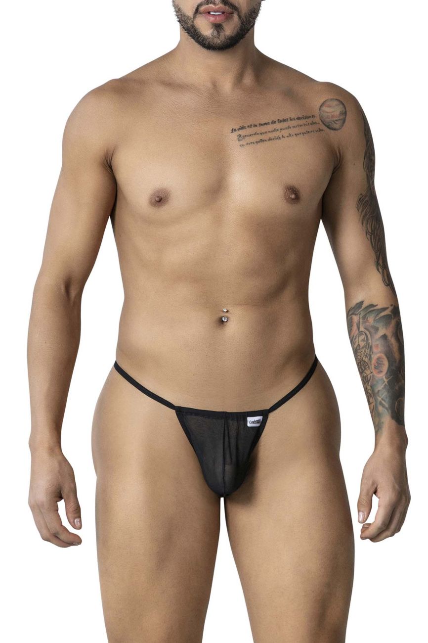 CandyMan G-String Mesh Thongs - Black