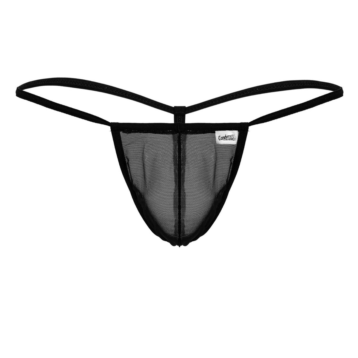 CandyMan G-String Mesh Thongs - Black
