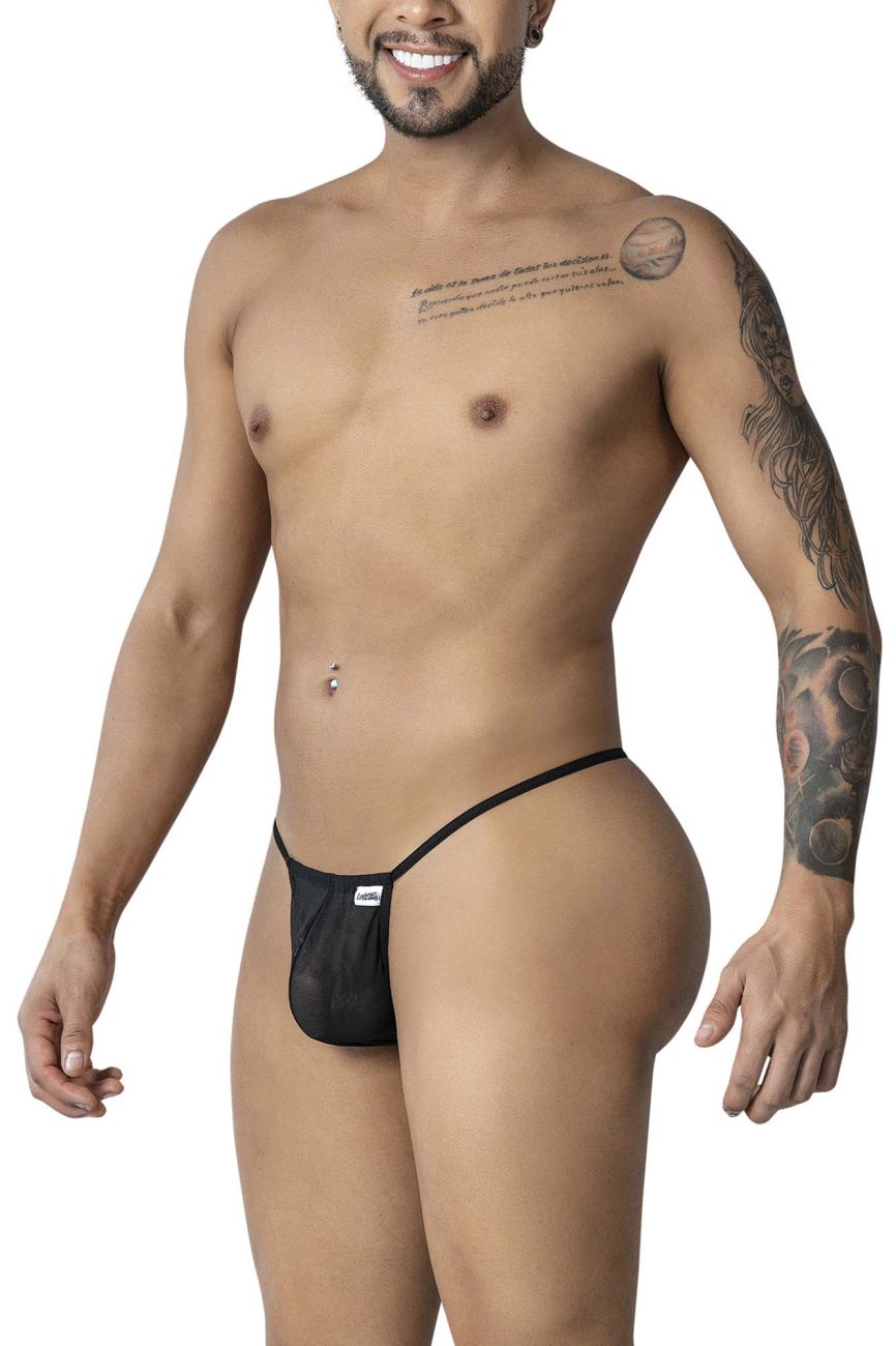 CandyMan G-String Mesh Thongs - Black