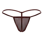 CandyMan G-String Mesh Thongs - Burgundy