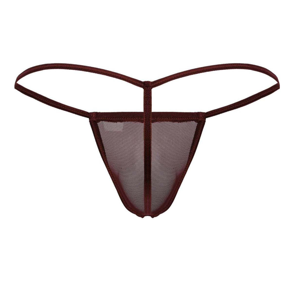 CandyMan G-String Mesh Thongs - Burgundy