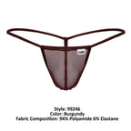 CandyMan G-String Mesh Thongs - Burgundy