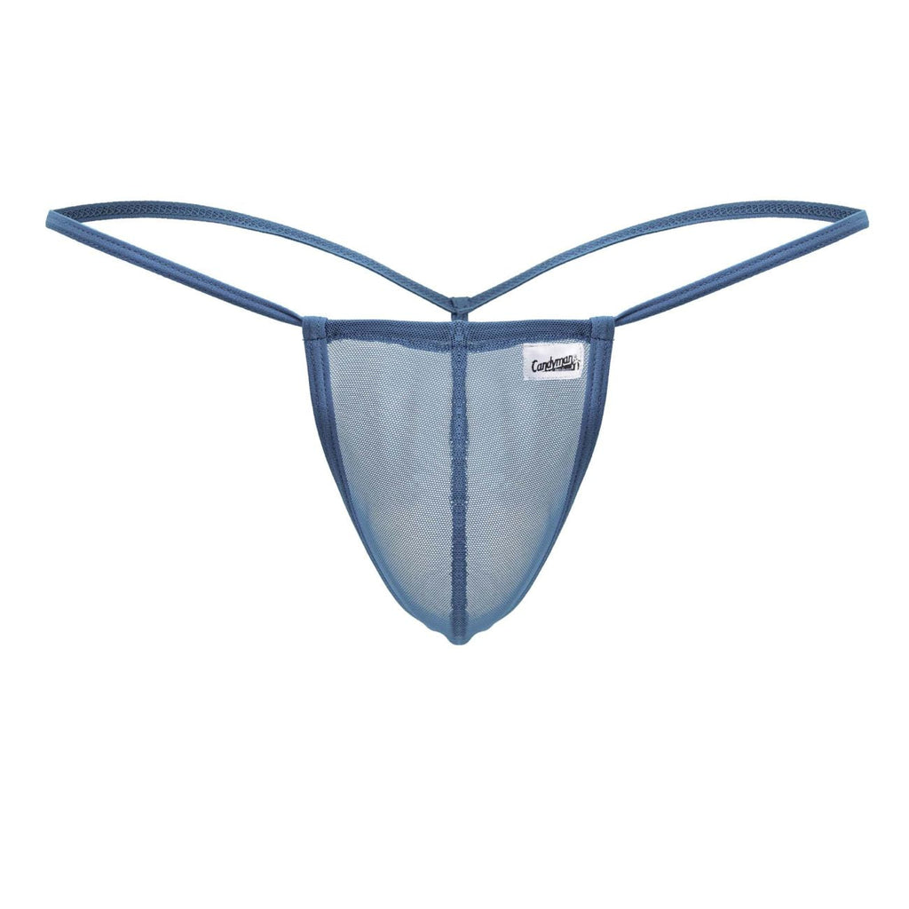 CandyMan G-String Mesh Thongs - Turquoise