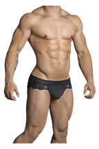 CandyMan Logo Waistband Lace Thongs - Black
