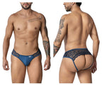 CandyMan Lace Jockstrap - Navy