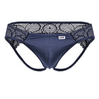 CandyMan Lace Jockstrap - Navy
