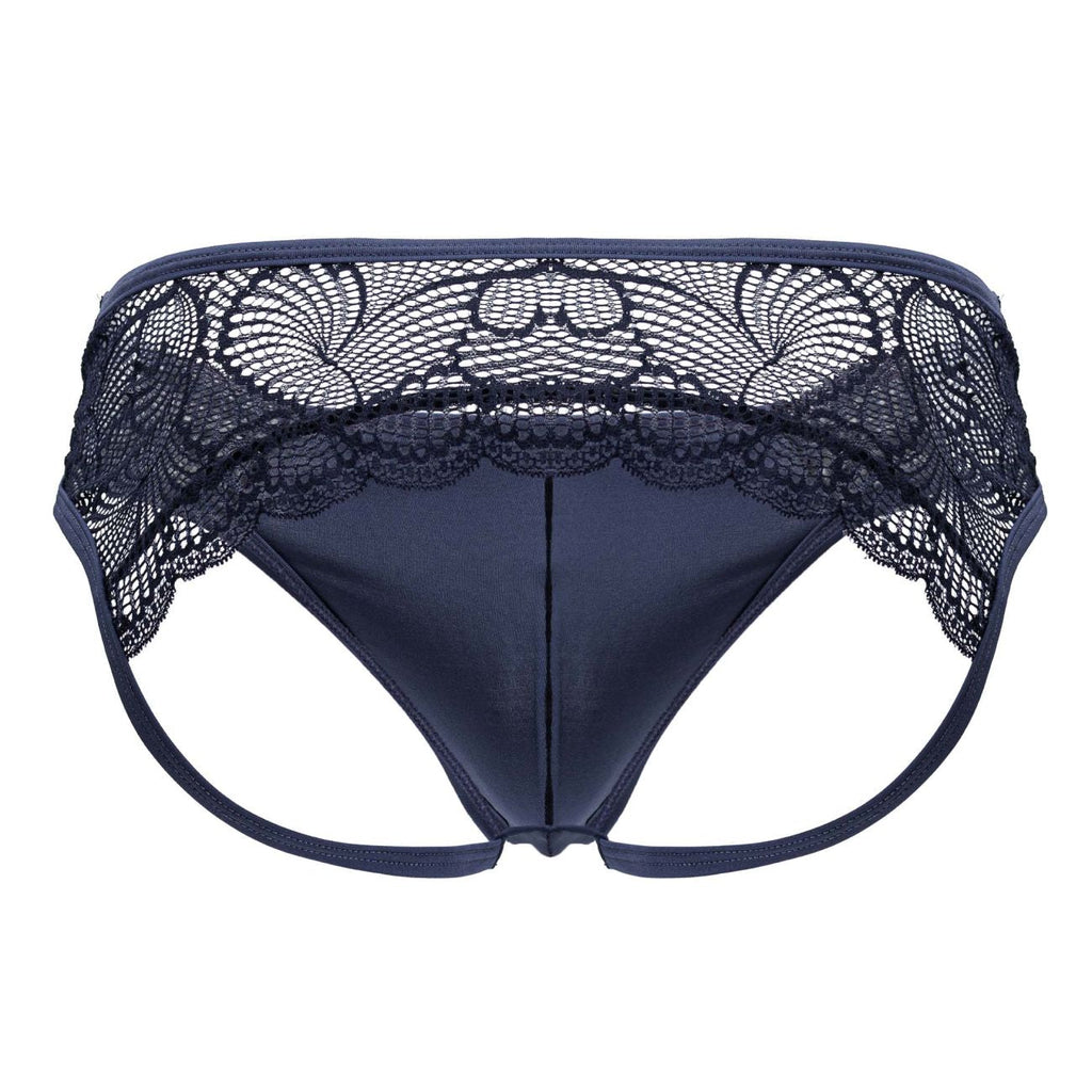 CandyMan Lace Jockstrap - Navy