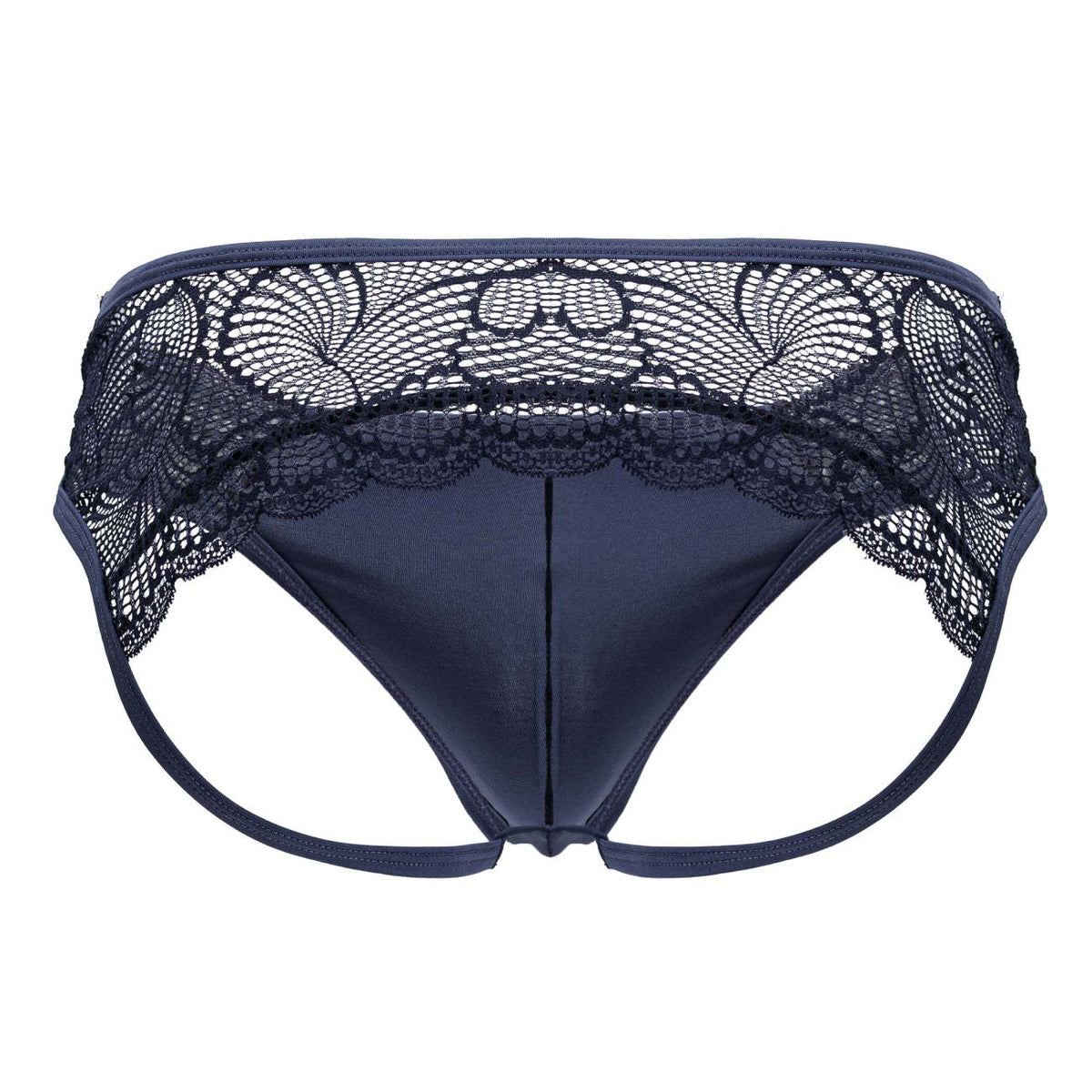 CandyMan Lace Jockstrap - Navy