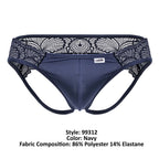 CandyMan Lace Jockstrap - Navy