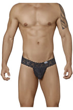 CandyMan Peek a Boo Thongs - Black
