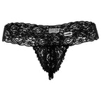 CandyMan Peek a Boo Thongs - Black