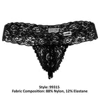CandyMan Peek a Boo Thongs - Black