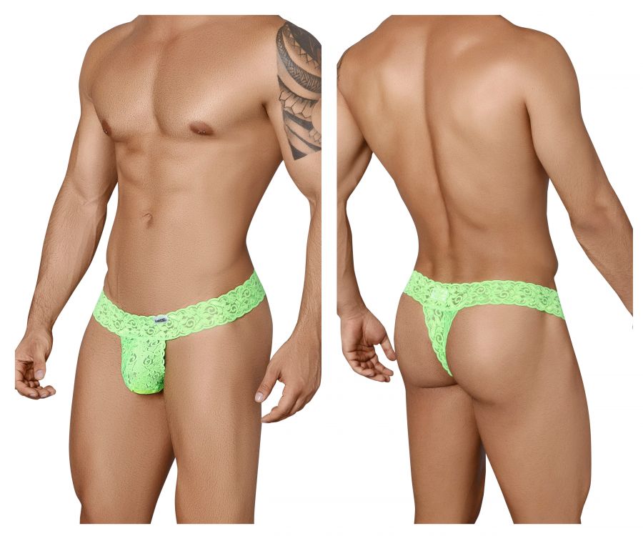 CandyMan Peek a Boo Thongs - Green