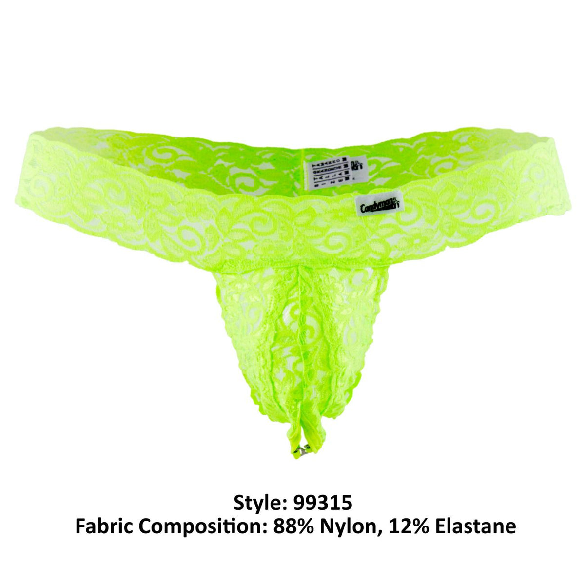 CandyMan Peek a Boo Thongs - Green