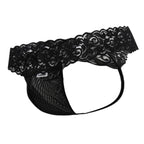 CandyMan 99370 Men's Underwear Sensual Lace Thongs Color Black