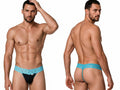 CandyMan Sensual Lace Thongs - Blue