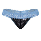 CandyMan Sensual Lace Thongs - Blue