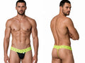 CandyMan Sensual Lace Thongs - Hot Green