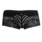 CandyMan Mesh and Lace Boxer Briefs - Black