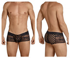 CandyMan Mesh and Lace Boxer Briefs - Black