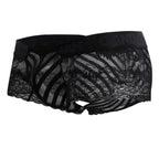 CandyMan Mesh and Lace Boxer Briefs - Black