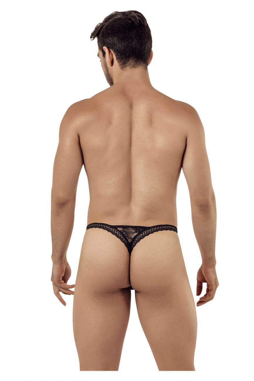 CandyMan Double Lace Thongs - Black